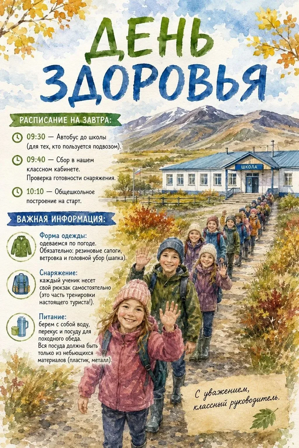 🍁Уважаемые родители и дорогие ученики!