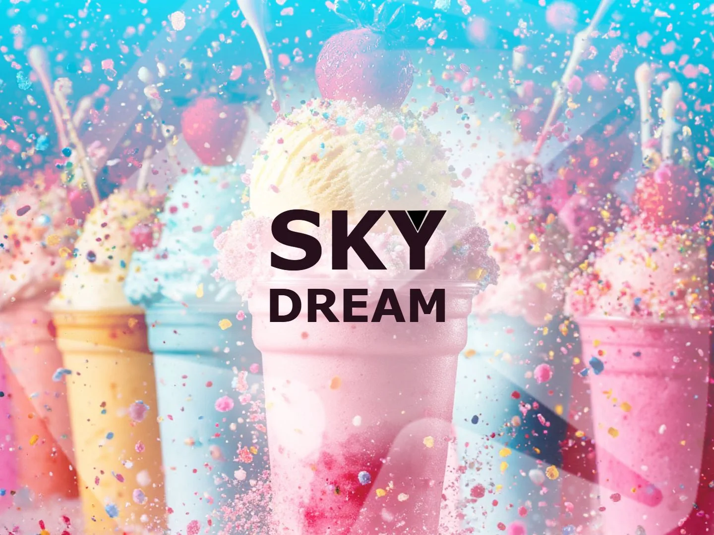 Смеси и топпинги Sky Dream для мороженого и коктейлей: Шоколад, Клубника, Карамель, Ман...