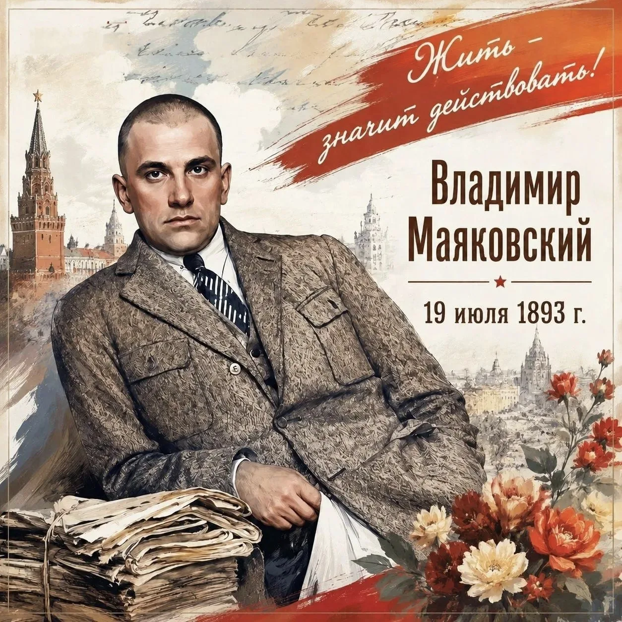 📚 19 июля — 133 года со дня рождения Владимира Маяковского

Сегодня исполняется 133 года со дня рож