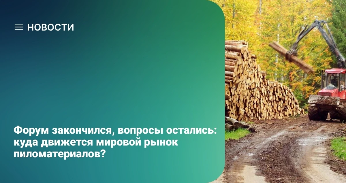 Сегодня завершается XXVIII Петербургский международный лесопромышленный форум. Конечно,...
