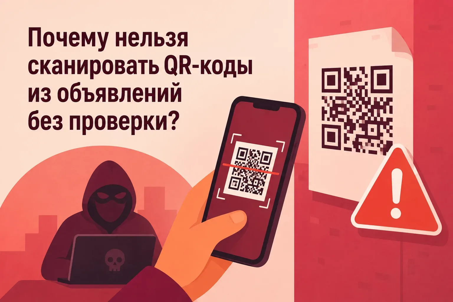 Почему нельзя сканировать QR-коды из объявлений без проверки?

📱 QR-коды стали привычным способом б