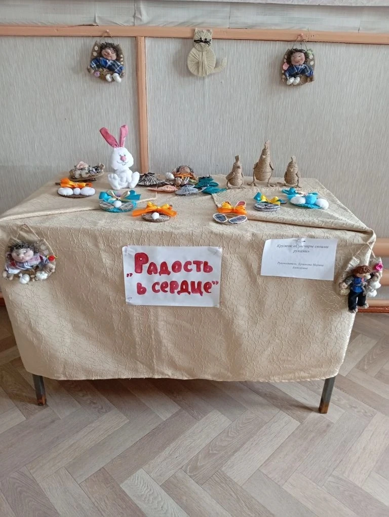 В МБОУ Ханжиновской СОШ прошла выставка работ кружка «Сувениры своими руками» под назва...