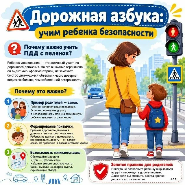 Дорожная азбука: учим ребёнка безопасности.