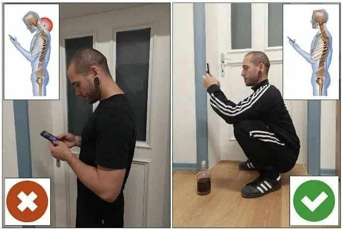 Смех смехом, а я все чаще вижу людей, которые шею сгибают на 90 градусов. Вроде бы идеа...