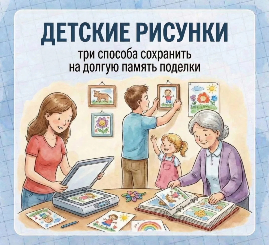 Что делать, если дома полный шкаф детских творений? ️🎨