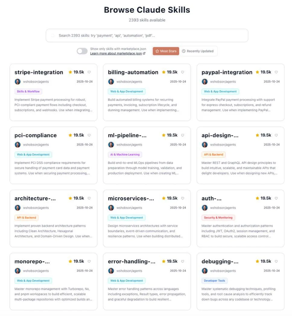 Вайбкодеры, общий сбор: вышел топовый каталог с 33000+ скиллов для Claude Code и Codex ...