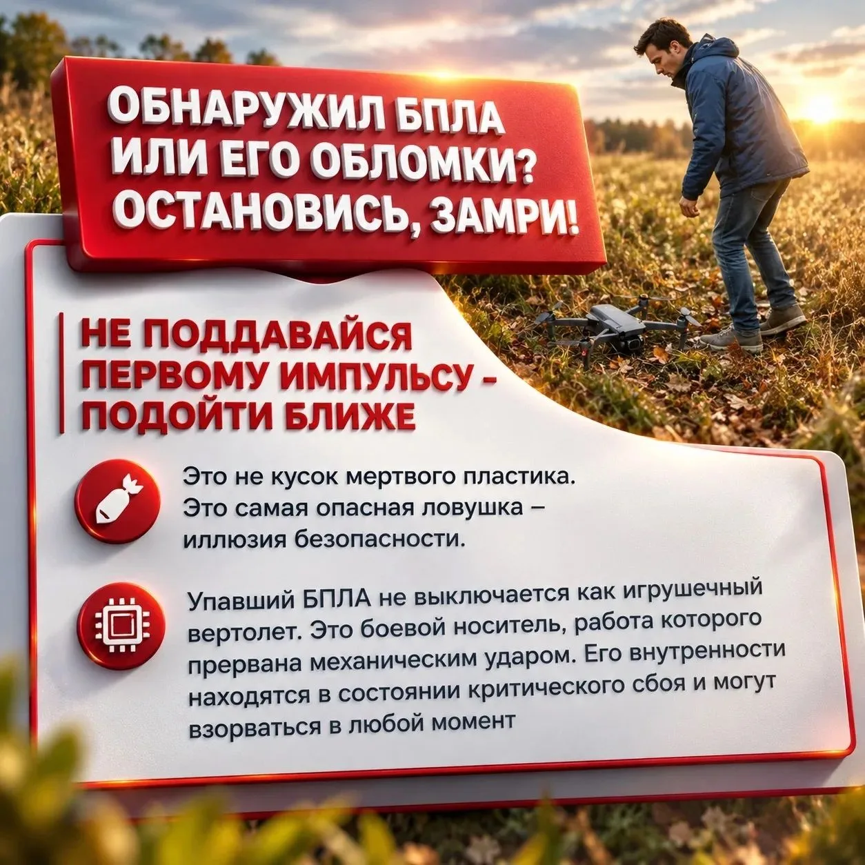 ⚠️ Как вести себя при атаке БПЛА?