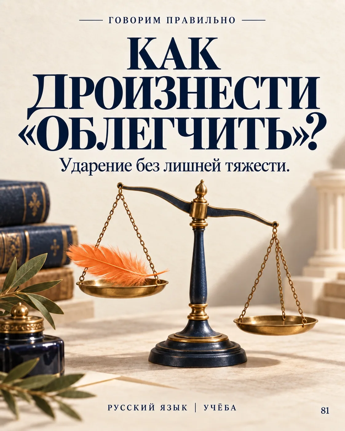🪶 Облегчи́ть себе жизнь — начнём с ударения