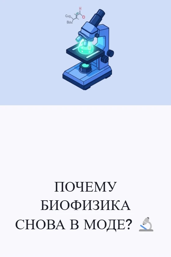 ПОЧЕМУ БИОФИЗИКА СНОВА В МОДЕ? 🚀