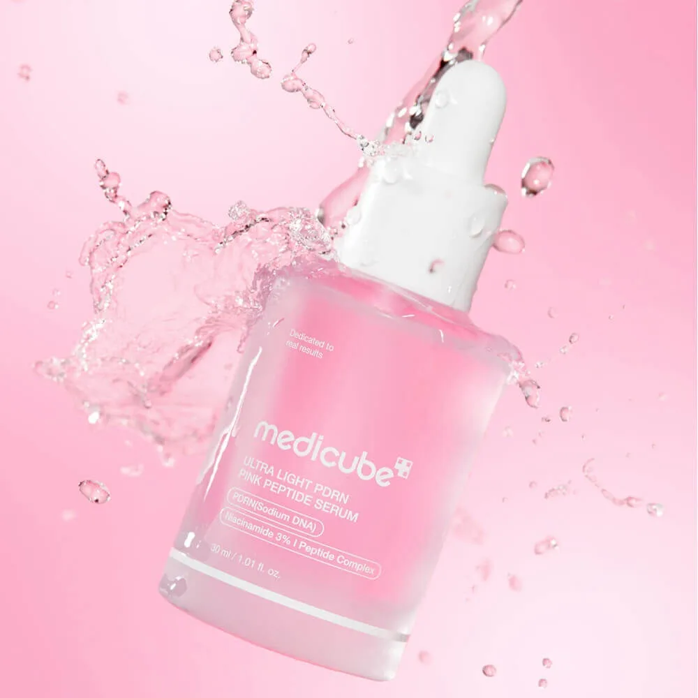 Medicube Ultra Light PDRN Pink Peptide Serum — лёгкая восстанавливающая сыворотка для у...