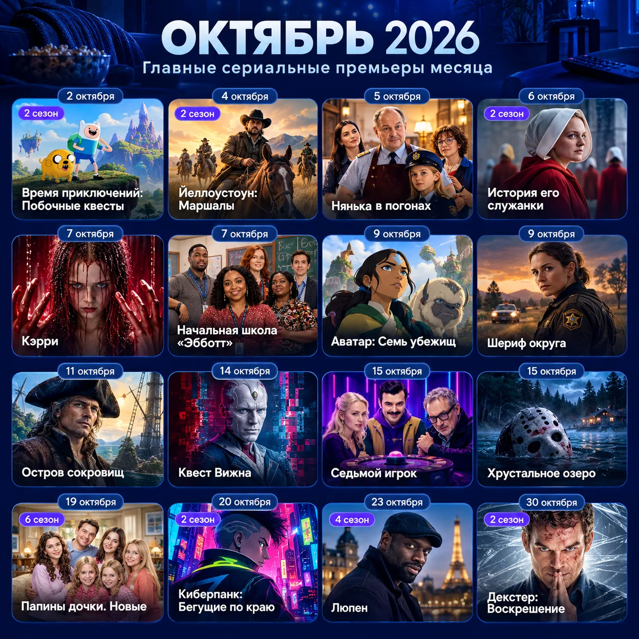 Октябрь явно решил подарить нам бессонные ночи! 📺