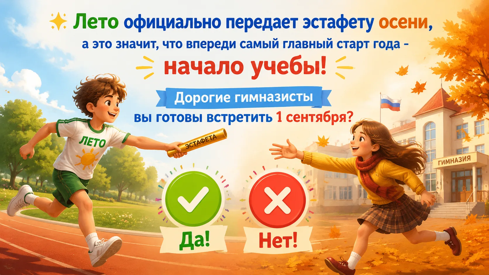 ✨ Лето официально передаёт эстафету осени, а это значит, что впереди самый главный стар...