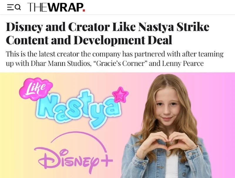 Российская 12-летняя блогер подписала контракт с Disney