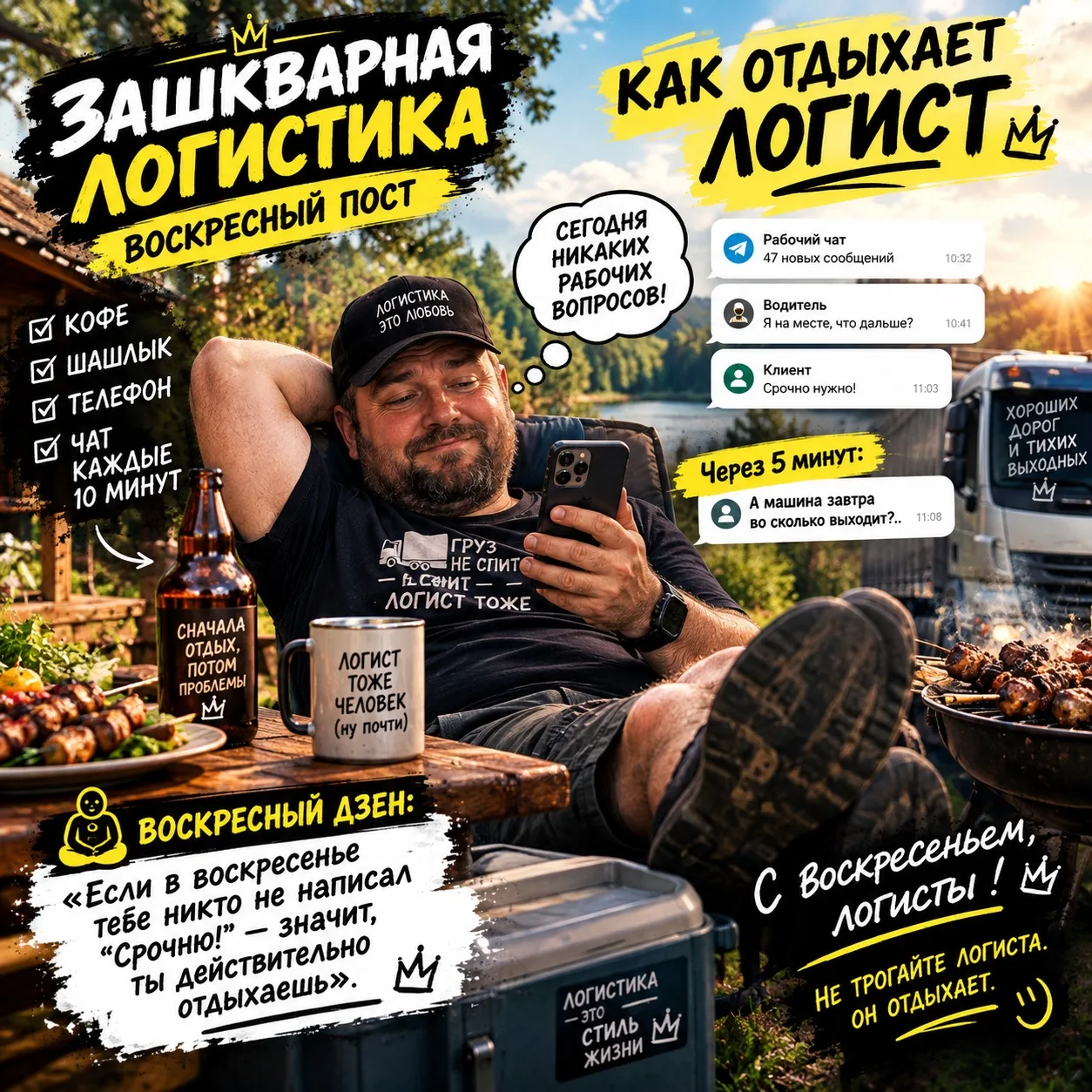 🚚 Как отдыхает логист