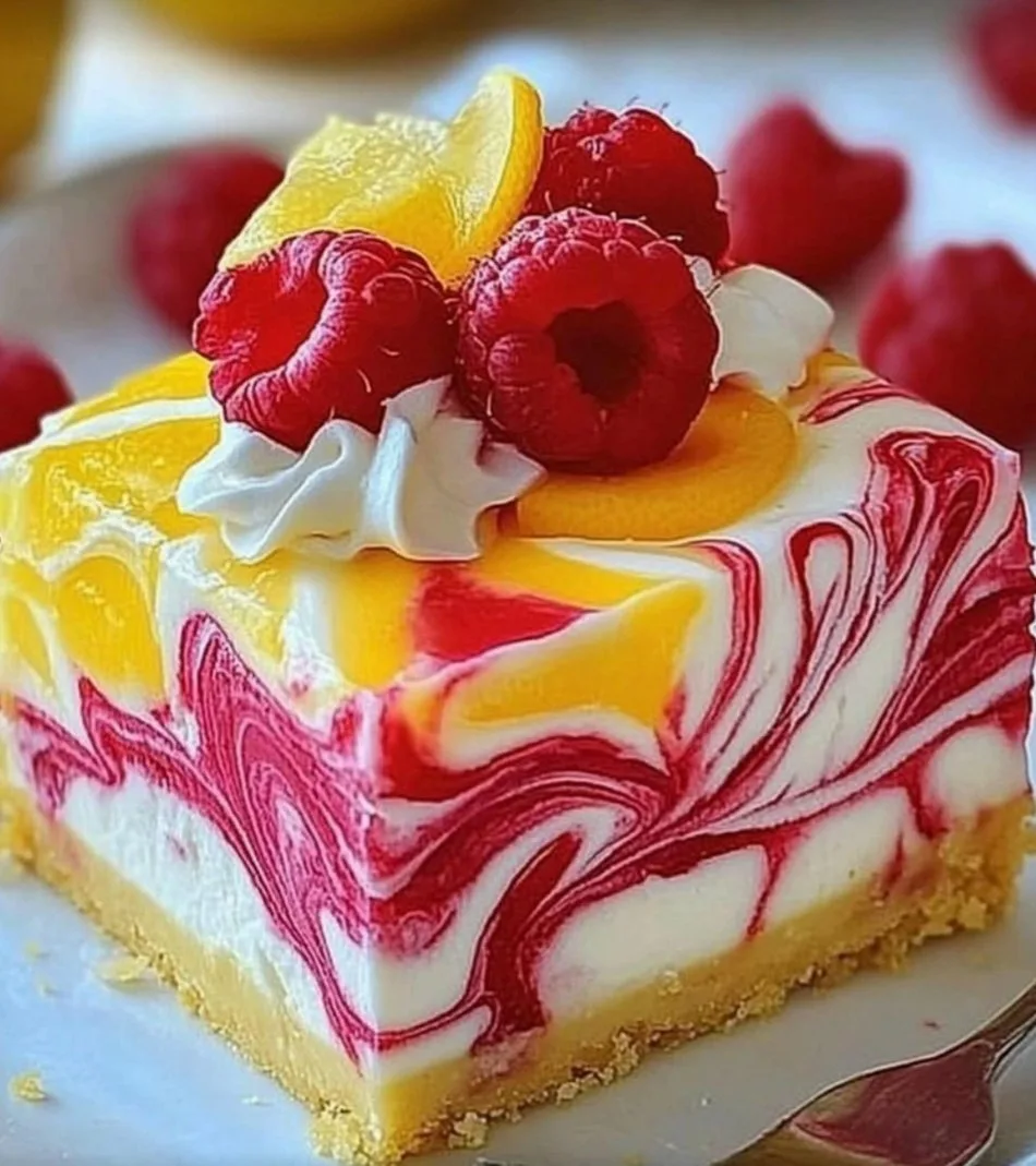 ЧИЗКЕЙК с лимоном и малиной