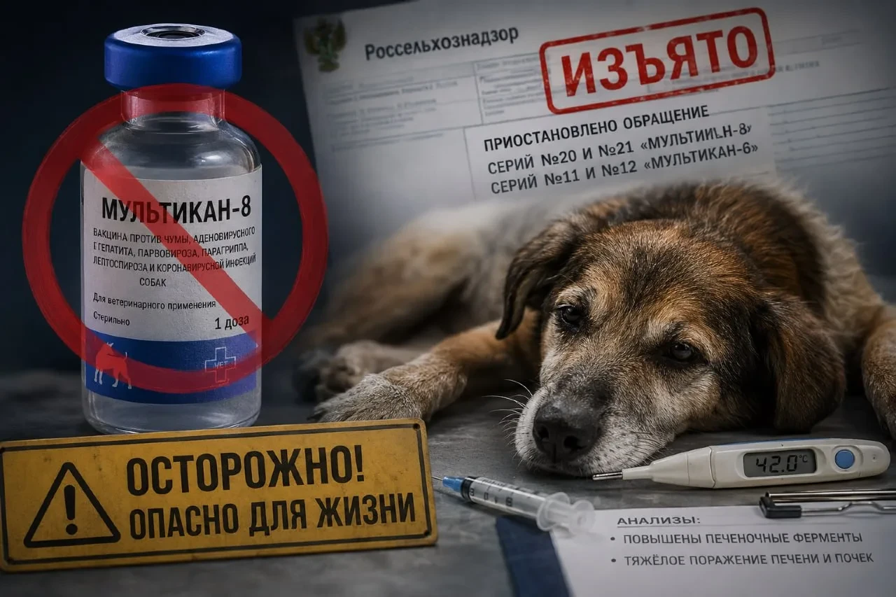Россельхознадзор распорядился уничтожить партию вакцины Мультикан-8 с номером серии 20....