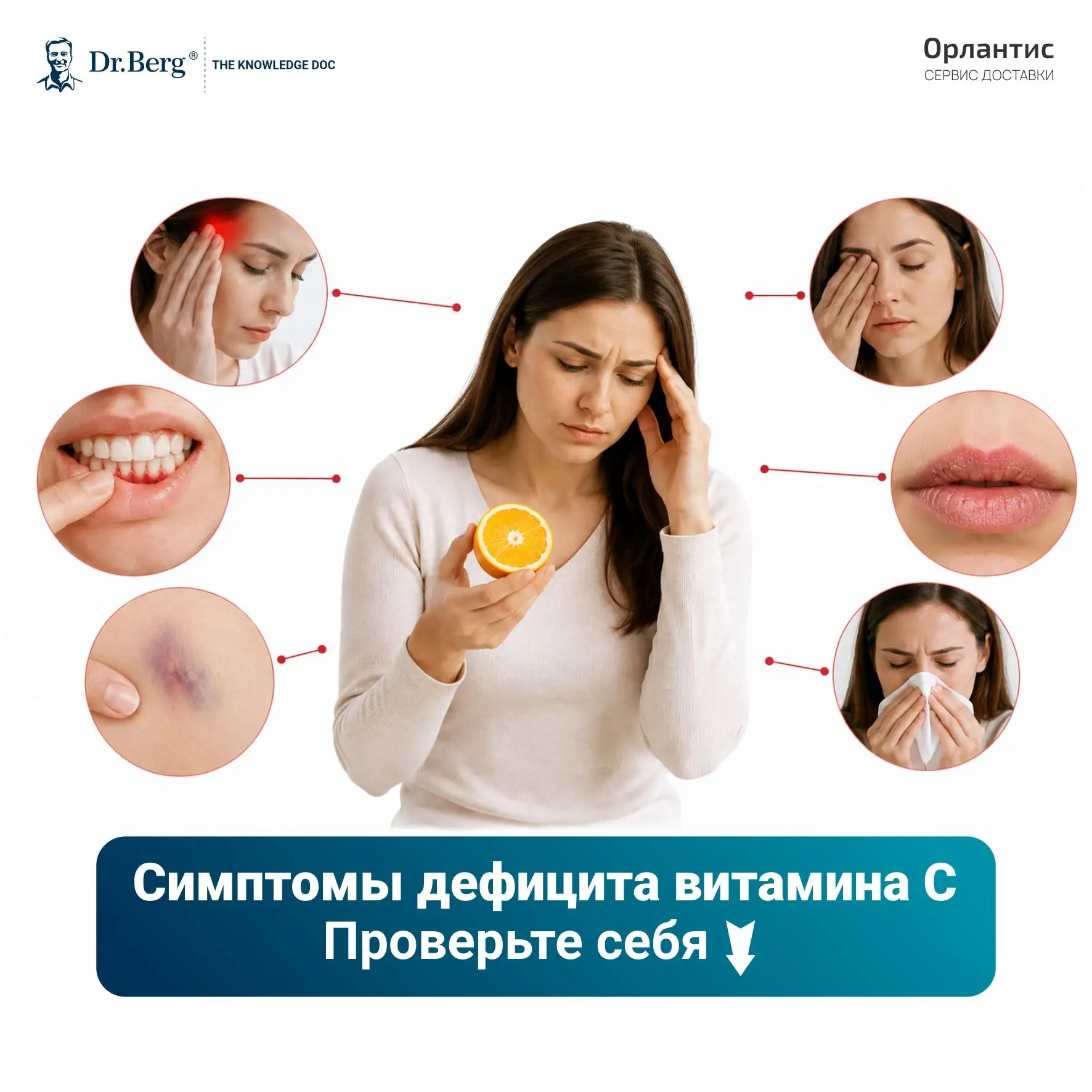 😱 Витамин С: симптомы дефицита