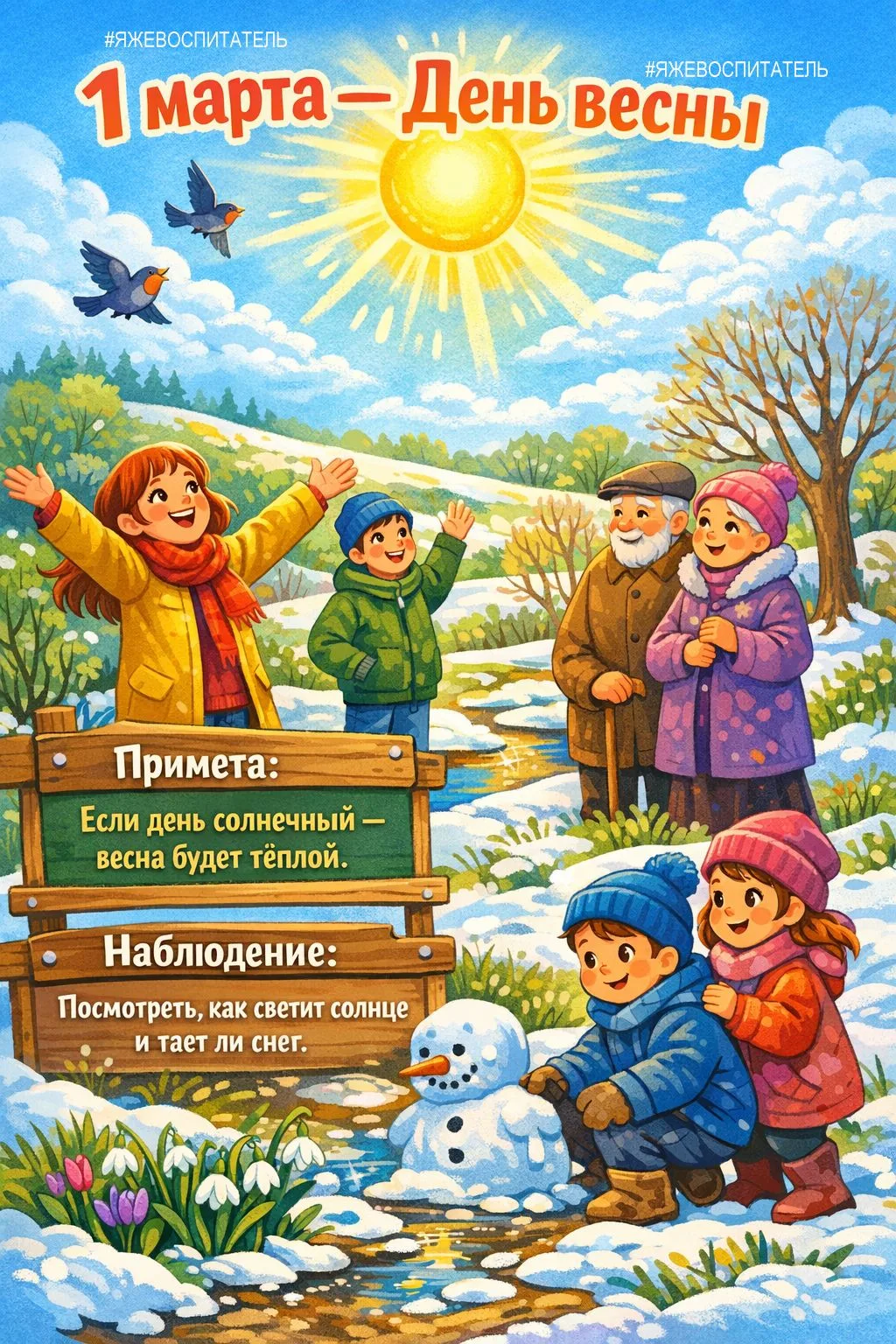 Народный календарь для детей. Март