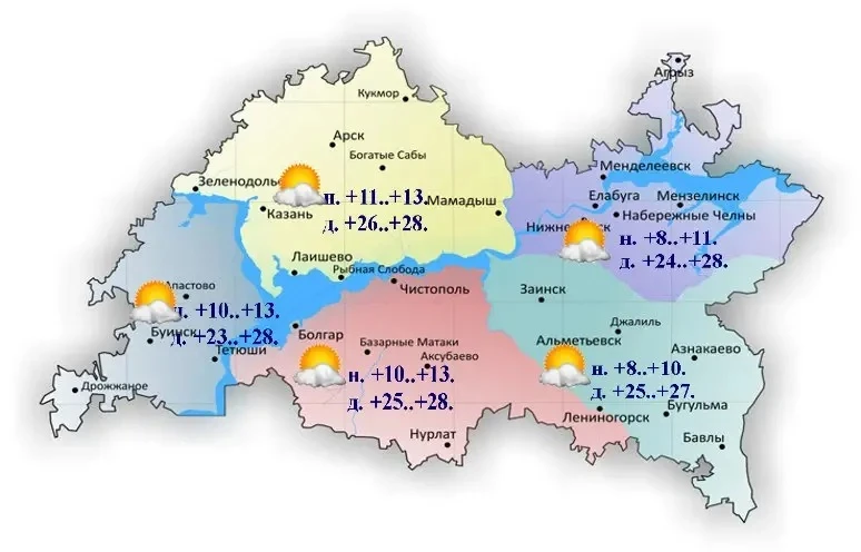 😎Лето на бис: в Татарстане потеплеет до +28🌡️