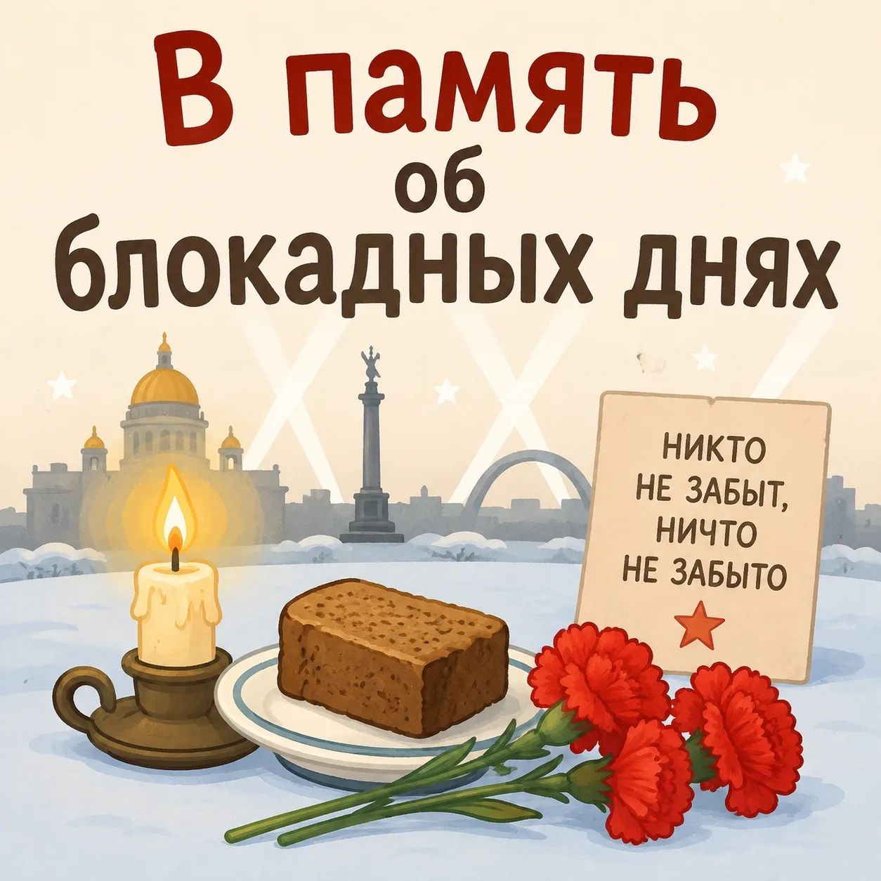 Память о блокадных днях 🕯