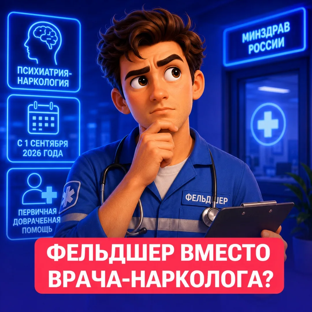 📌 Фельдшеры смогут оказывать первичную наркологическую помощь

С 1 сентября 2026 года фельдшеры пол
