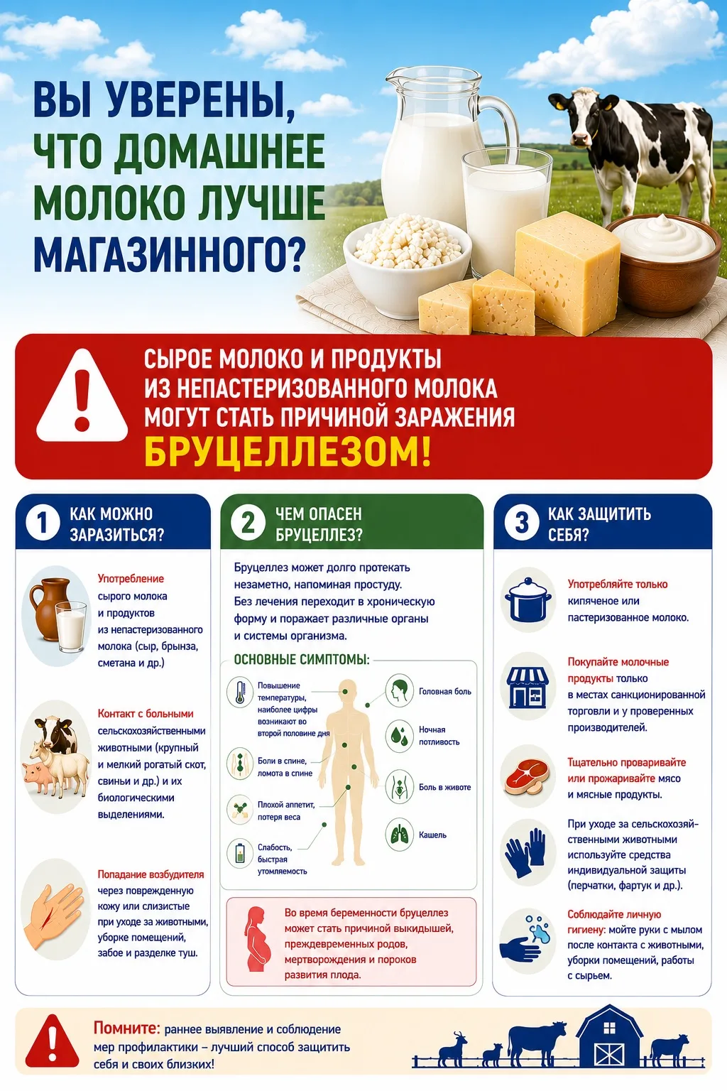 🥛 Домашнее молоко — не всегда безопаснее магазинного

🐄 Многие считают, что молоко, сыр, творог, с