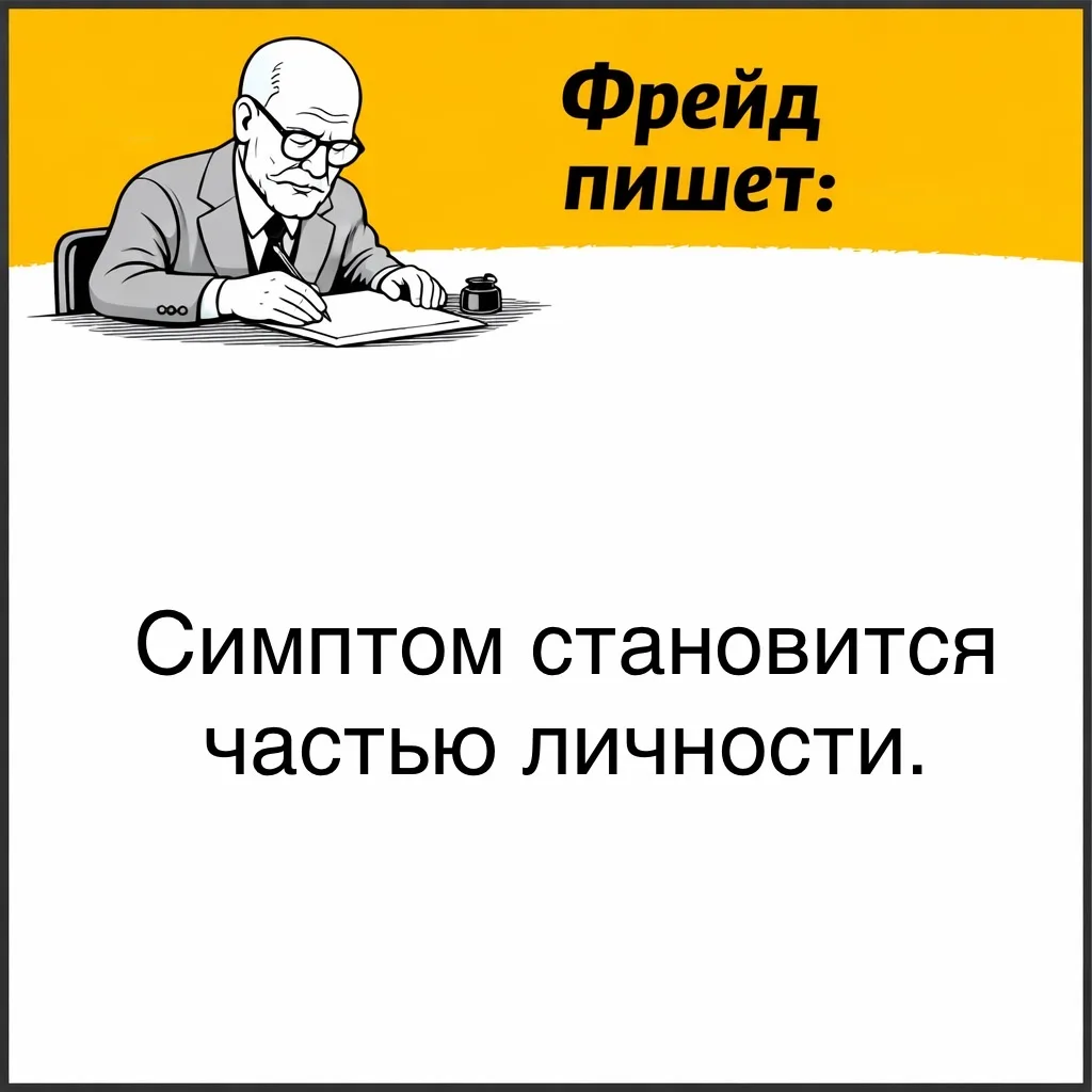 С точки зрения Фрейда, симптом (сбой в работе психики) - это не просто временное состояние или трудн