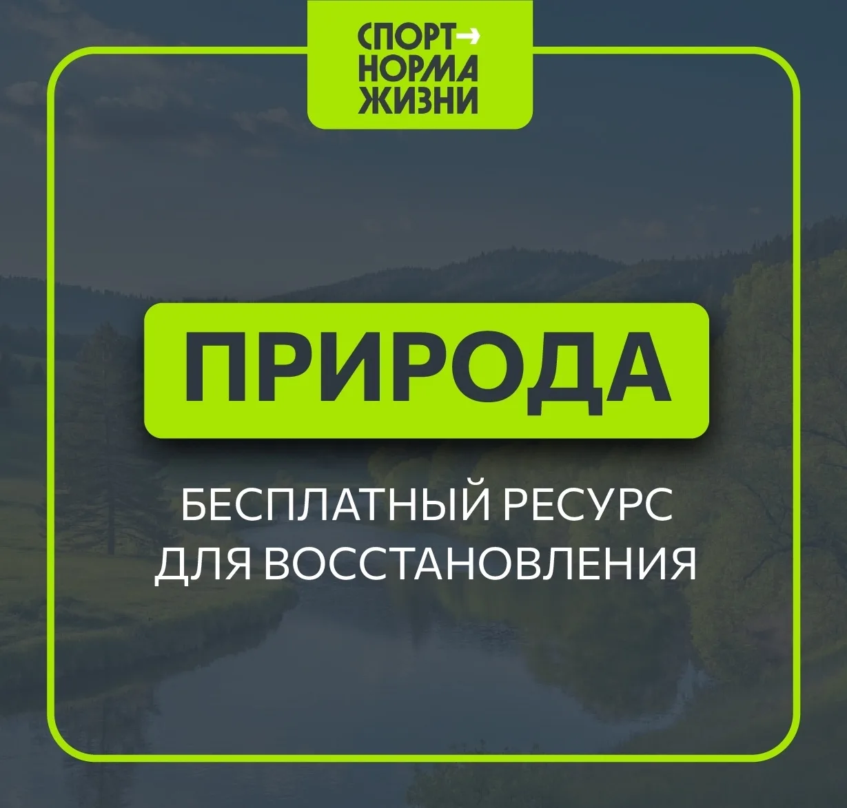 🌳 «Здоровый образ жизни»: природа — бесплатный ресурс для восстановления.