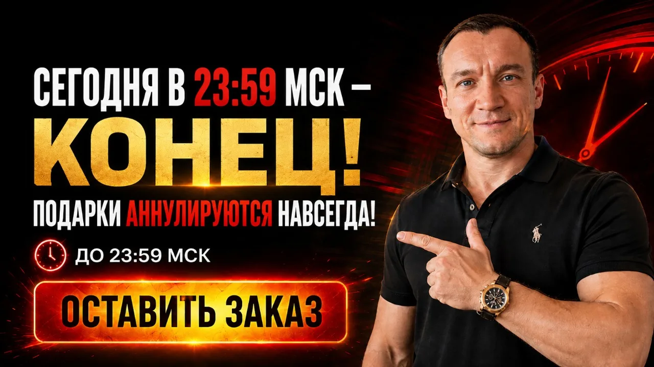 ⏰ Сегодня в 23:59 мск — конец! Пoдарки аннулируются навсегда!