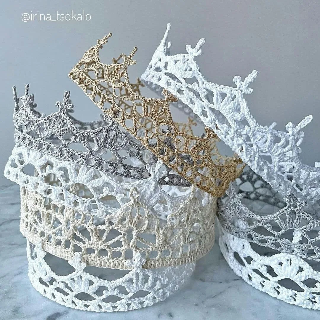 Вязаные диадемы🤩