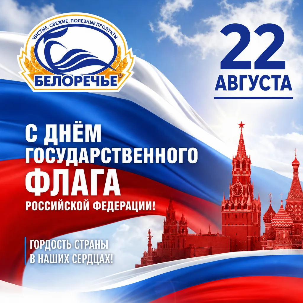 🤍💙❤️ 22 августа — День Государственного флага Российской Федерации!
