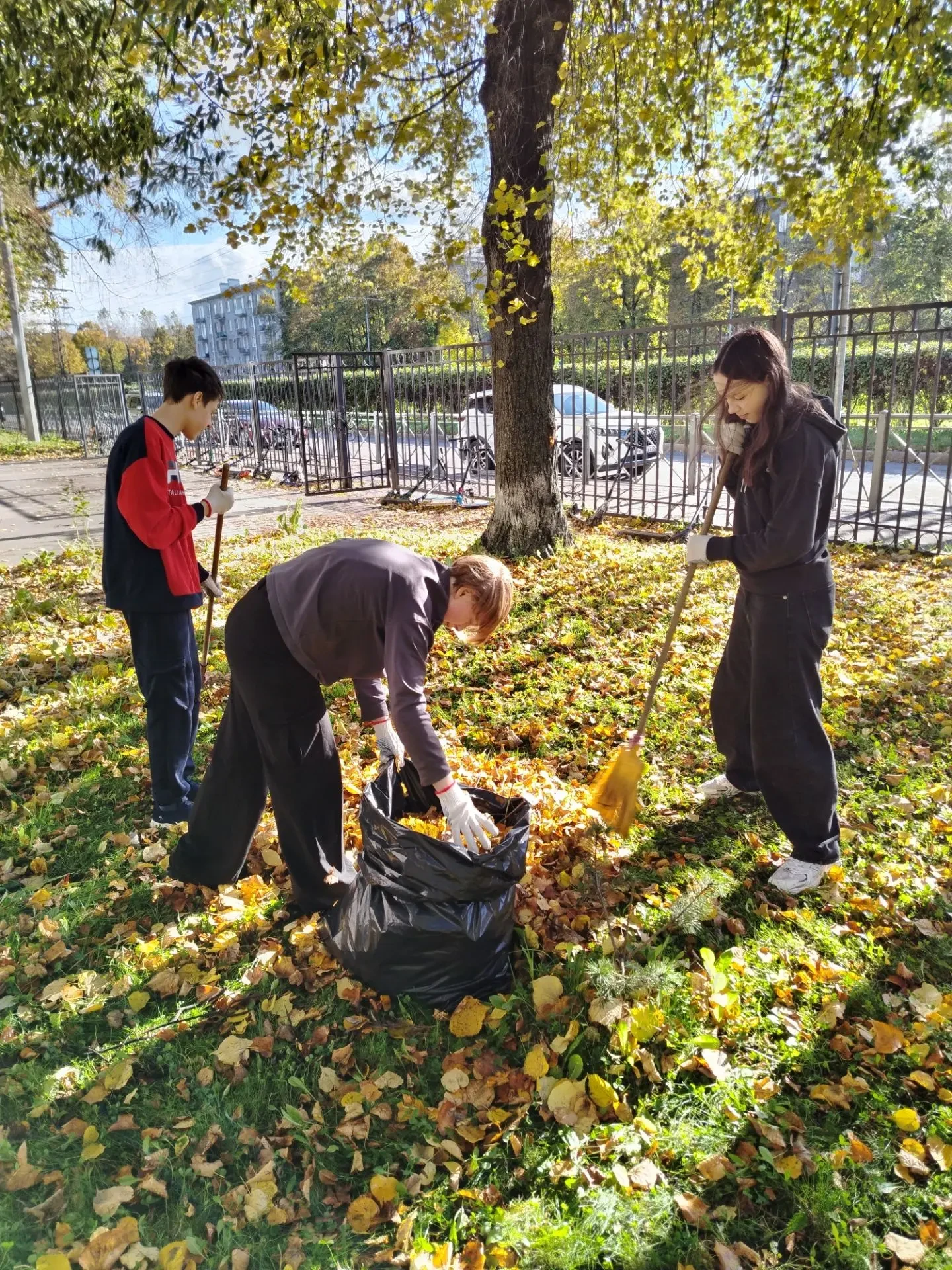 🍂 7Р1 на осеннем субботнике!