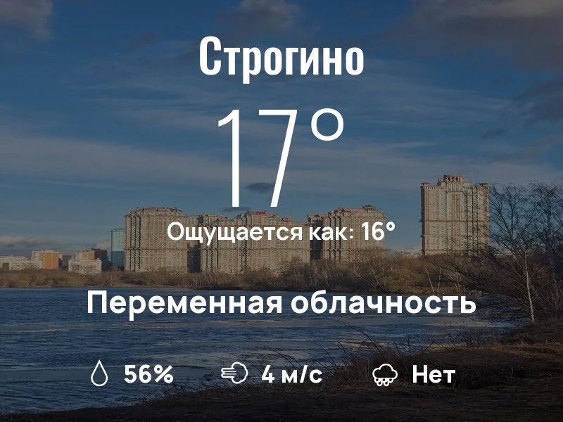 Что с погодой в Строгино?