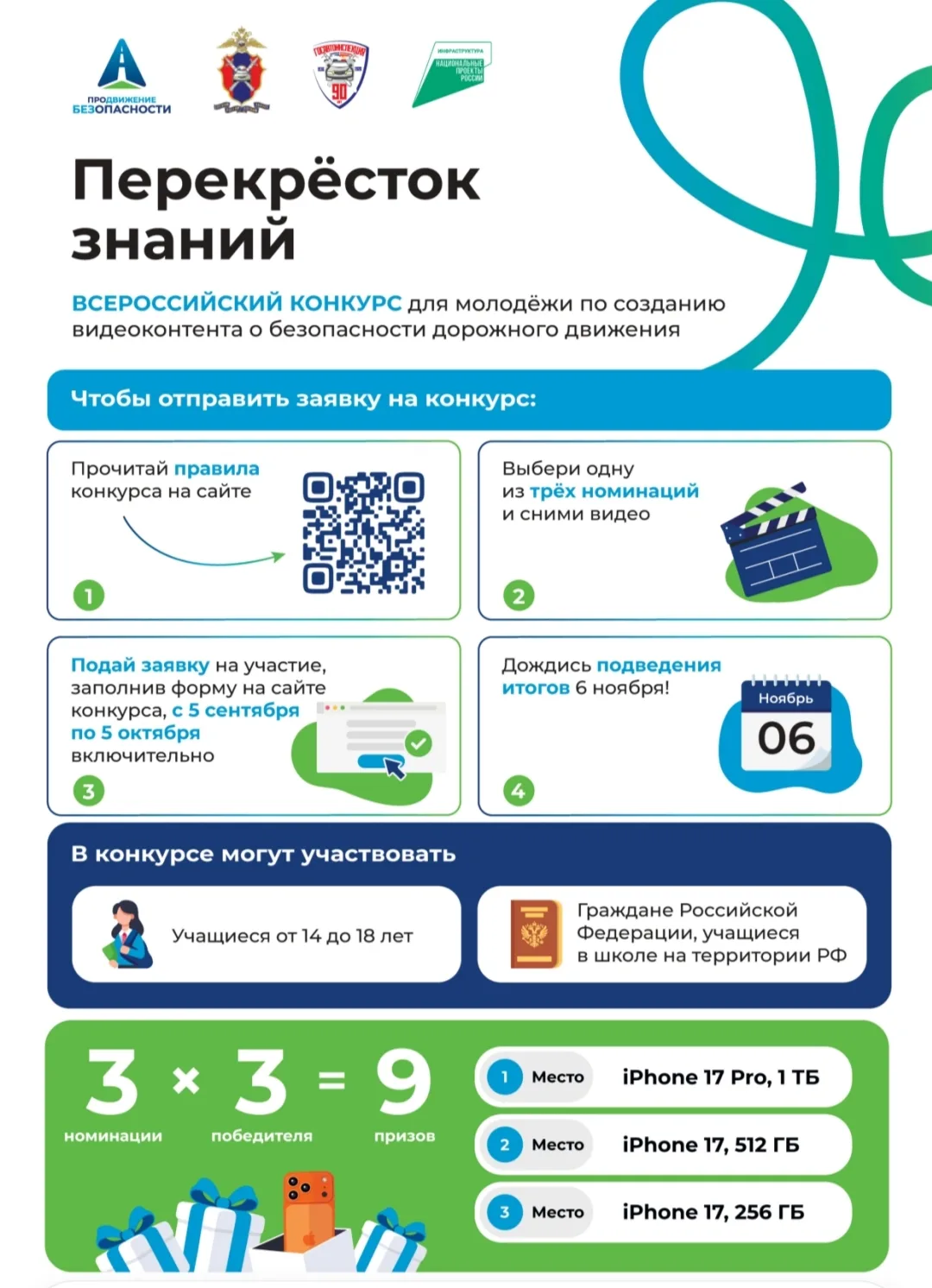Приглашаем к участию: Всероссийский конкурс «Перекрёсток знаний»! 🚦