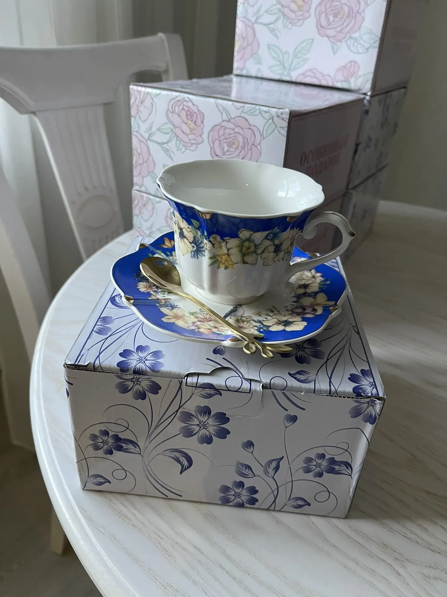 В наличии подарочные наборы чашка+блюдце+ложка ☕️