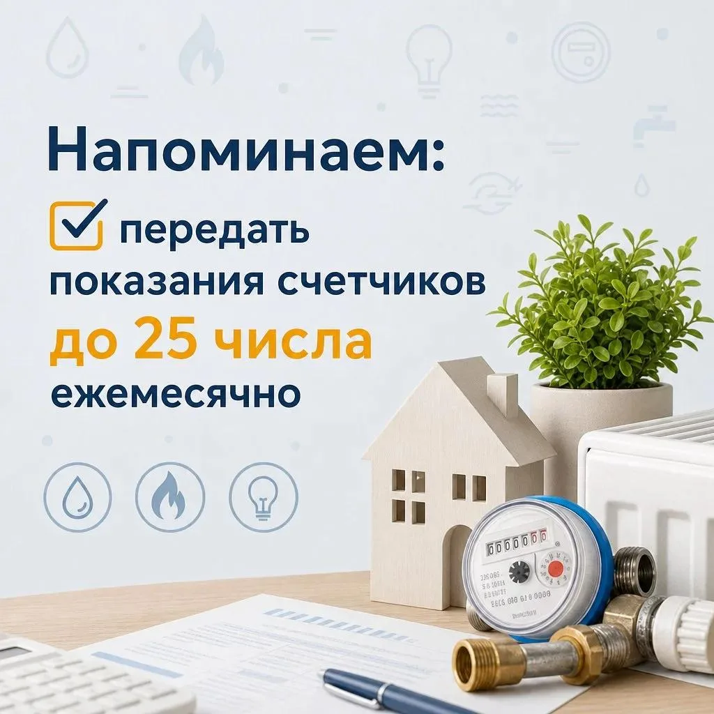 🏠 Точные начисления ЖКУ – передайте показания до 25 числа
