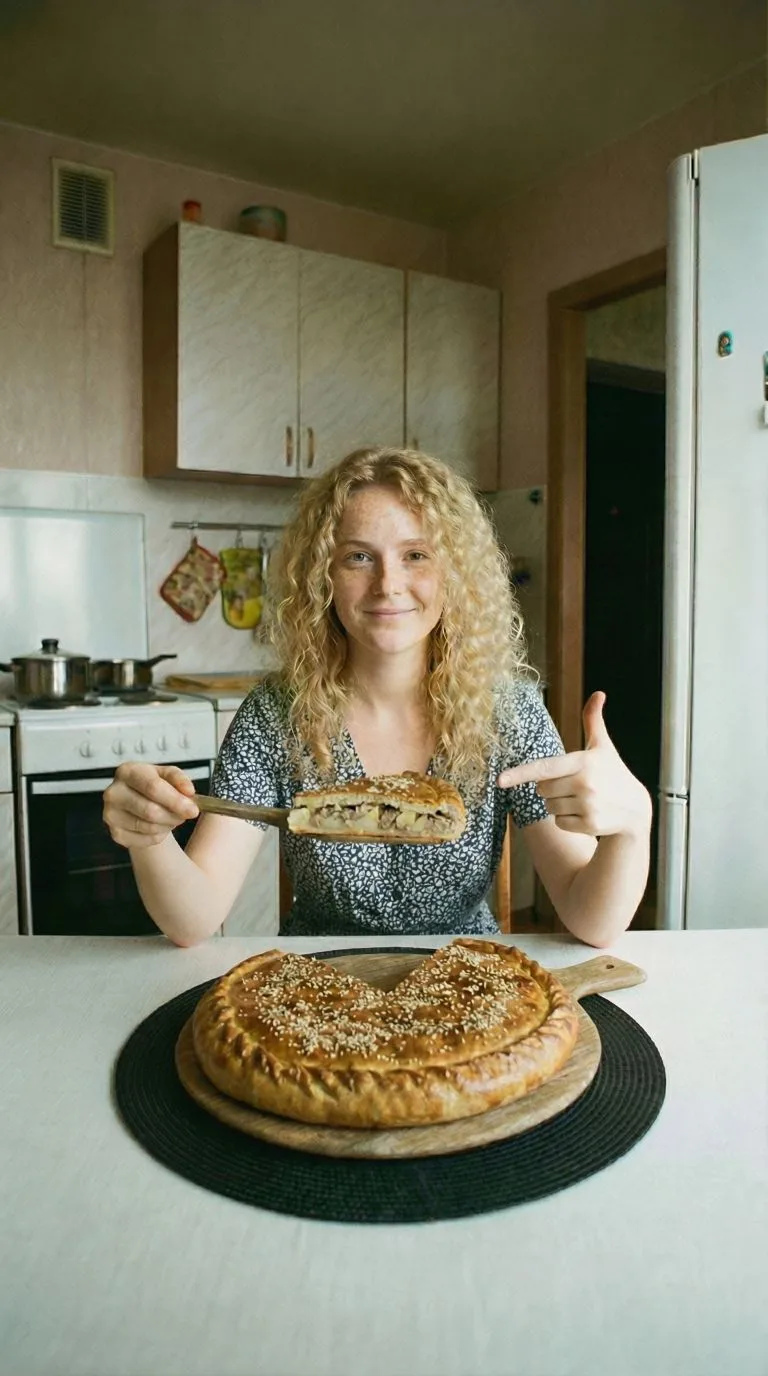 Опасно для тех, кто сидит на диете — невозможно остановиться!  🥧 Пирог с мясом и картошкой  📝 Ингред