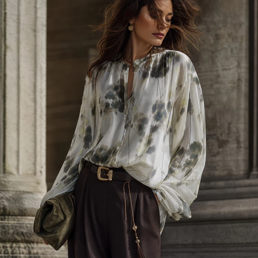 ПОСЛЕДНИЙ ОТРЕЗ 3,5 (можно делить) шифон  Loewe,  легкий, воздушный с нежной фактурой, ...