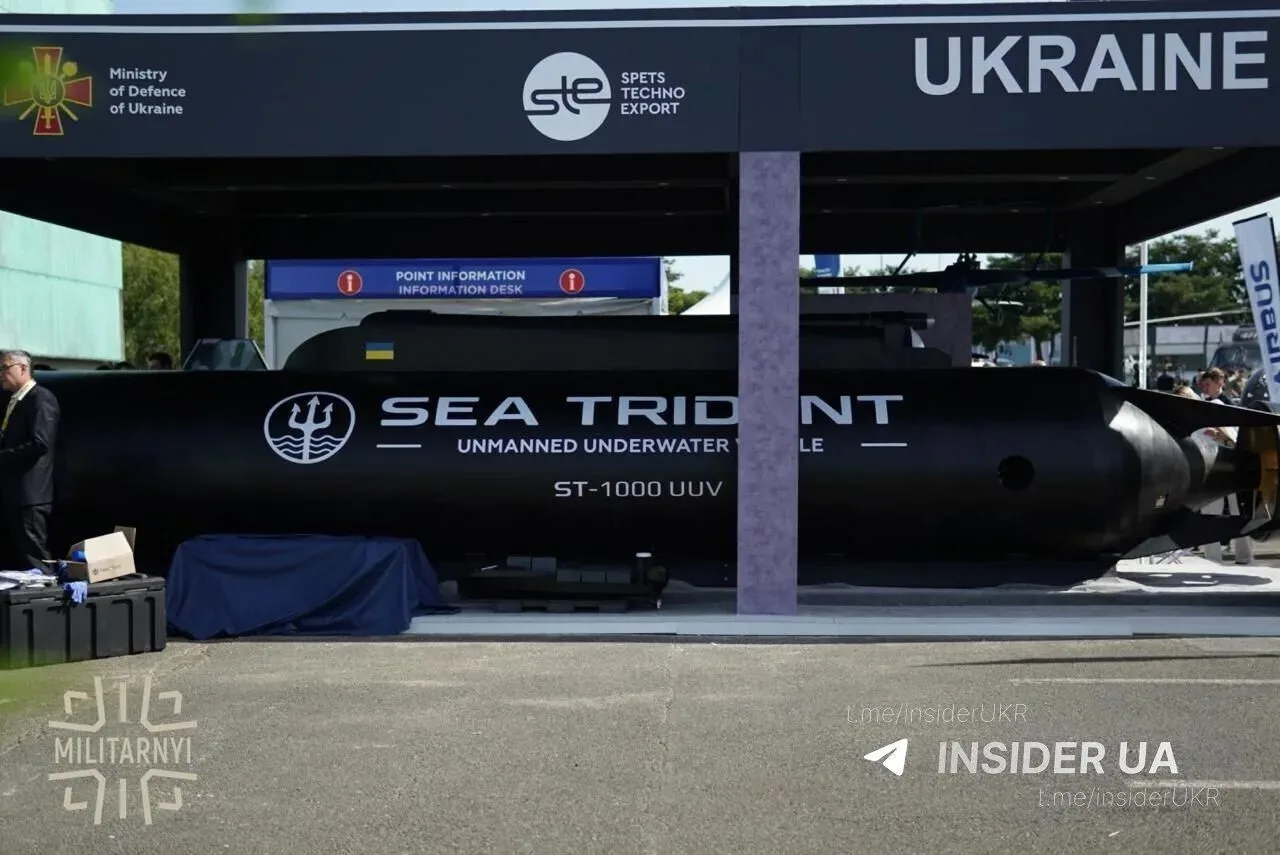 ⚡️В Украине Британии появился тяжелый подводный дрон Sea Trident, способный нести до 1000 кг взрывча