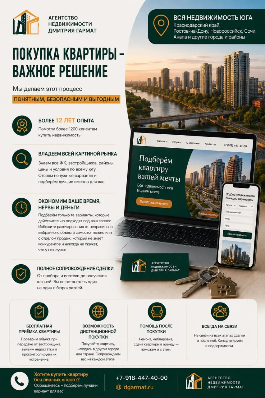 🏡 Почему клиенты выбирают нас для покупки квартиры?
