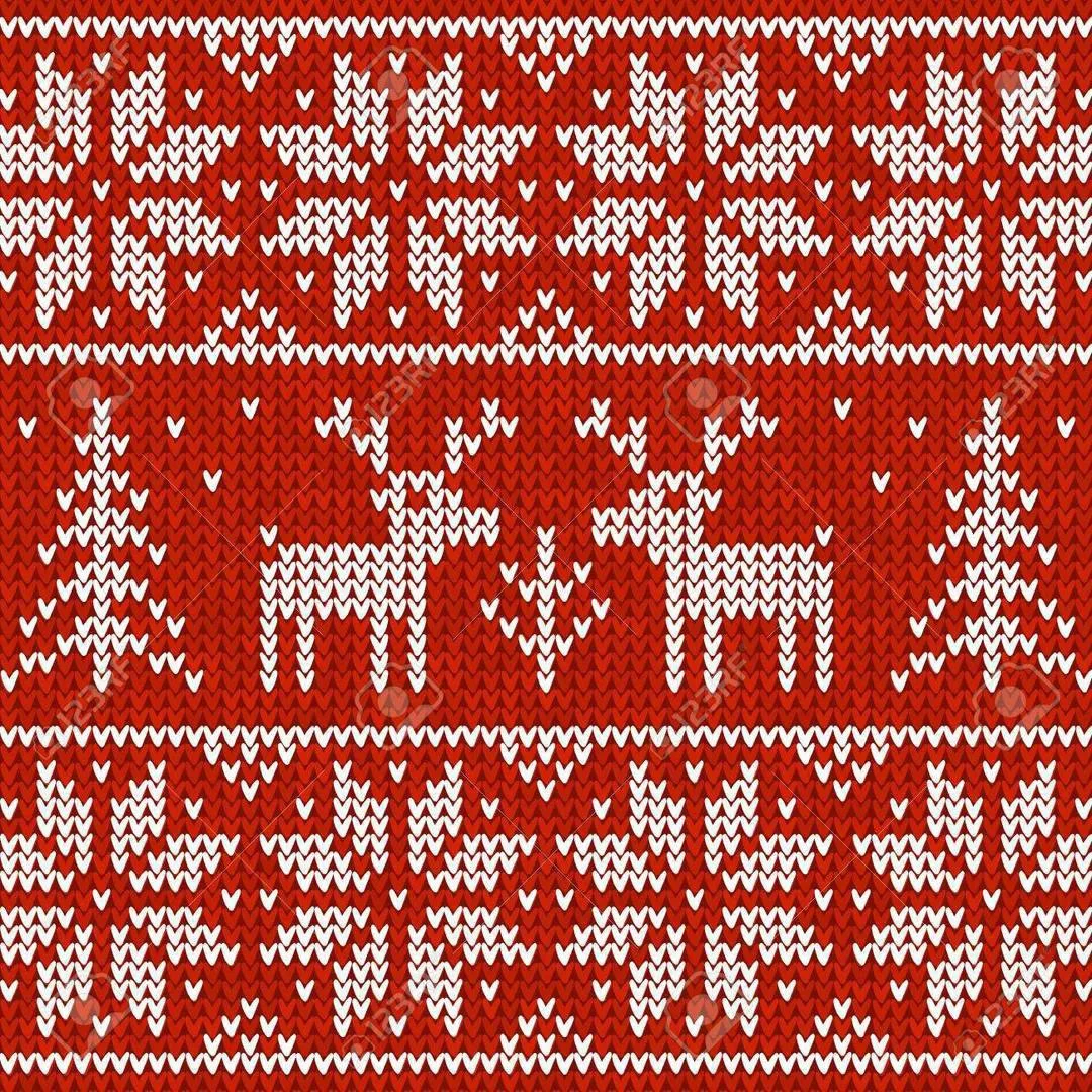 Схемы оленей для жаккарда и вышивки, разного уровня сложности.