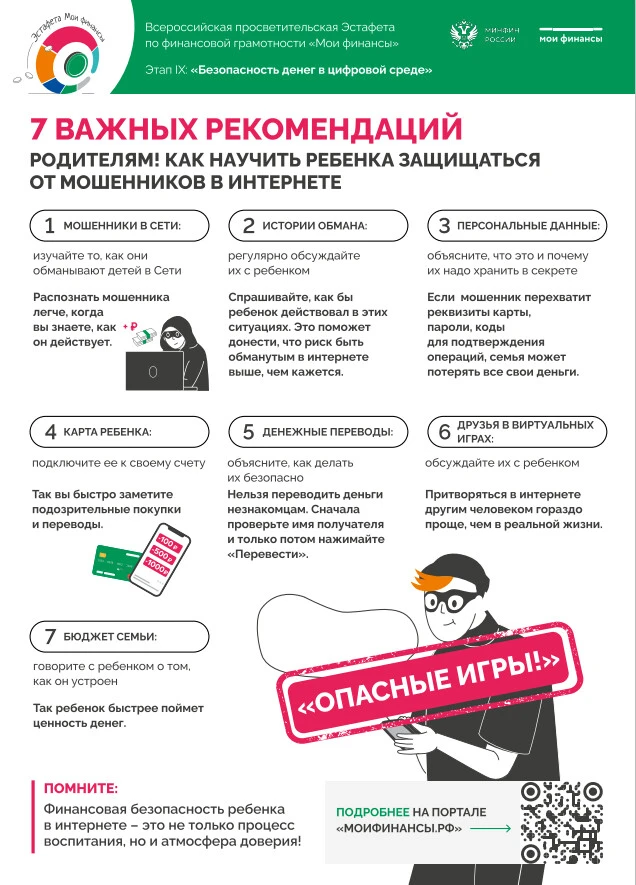 ❗7 важных рекомендаций родителям. Как научить ребенка защищаться от мошенников в интерн...