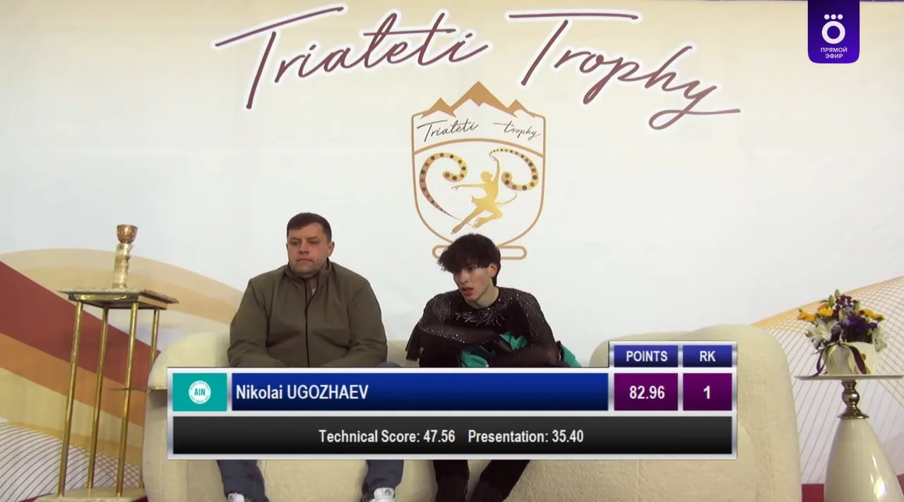 82,96 балла у Николая. Нашли судьи недочеты на прыжках.