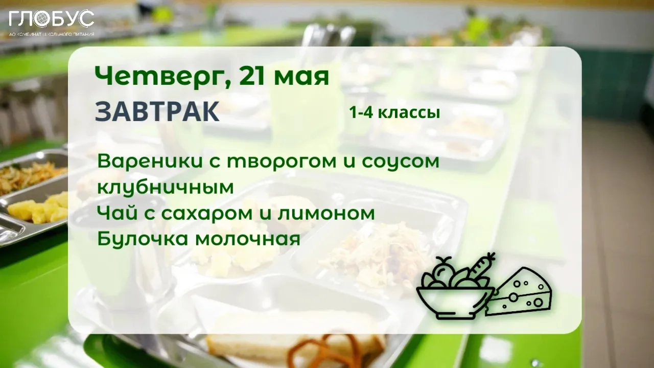 #МенюДня  🥗Школьное меню для 1-4 классов