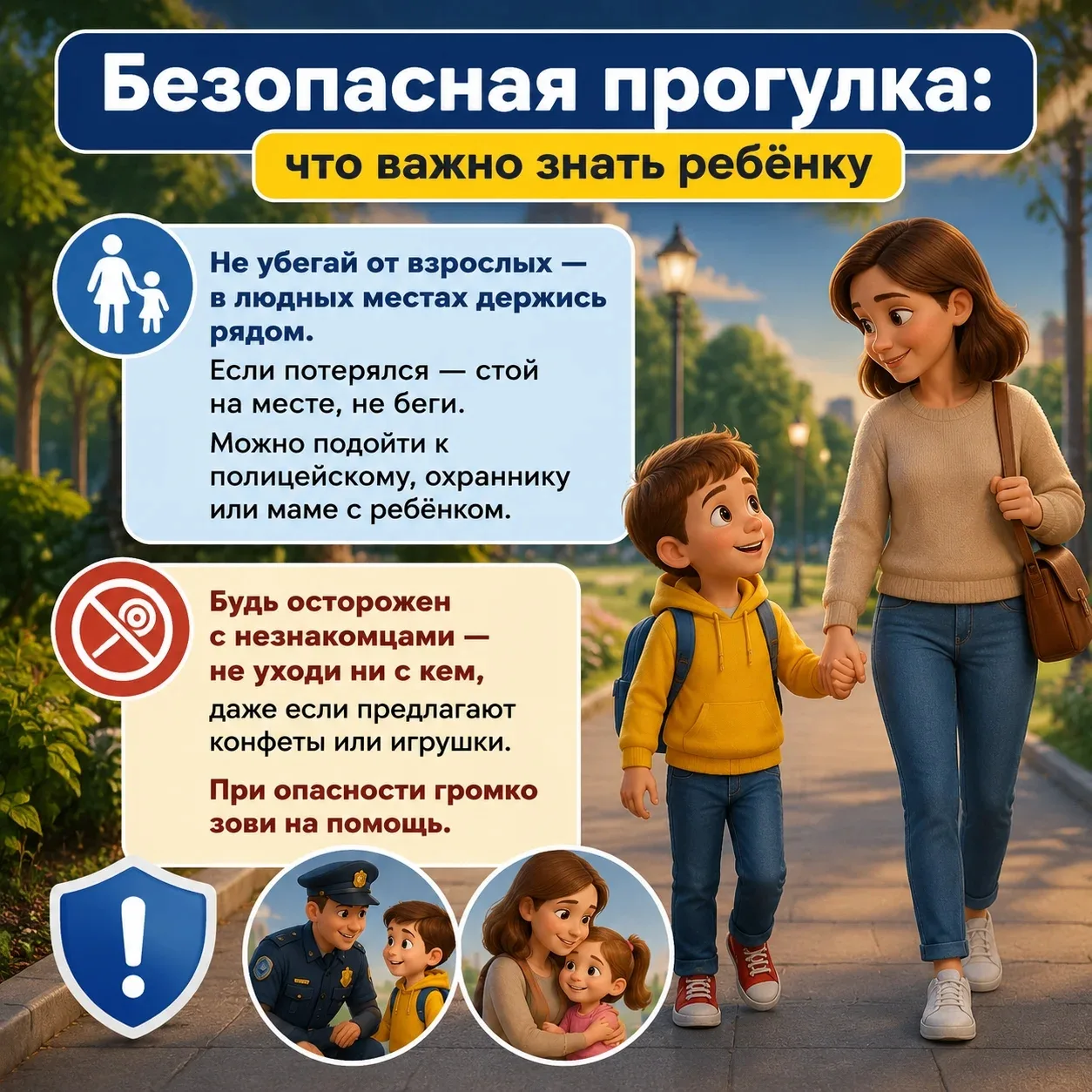 🚸  Осенью дети много гуляют: на площадках, в парках, во дворах.