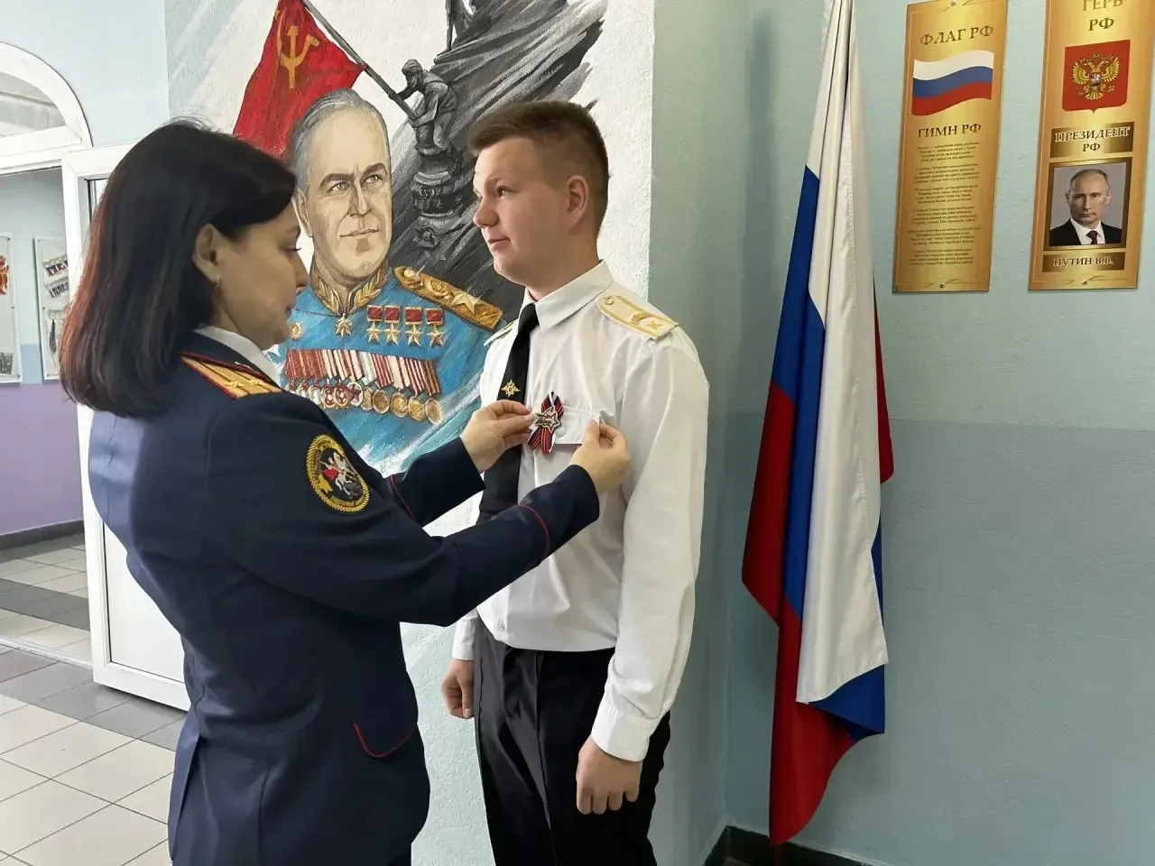 🇷🇺Классы под патронажем следственного комитета приняли участие в акции «Георгиевская ленточка»! Это 