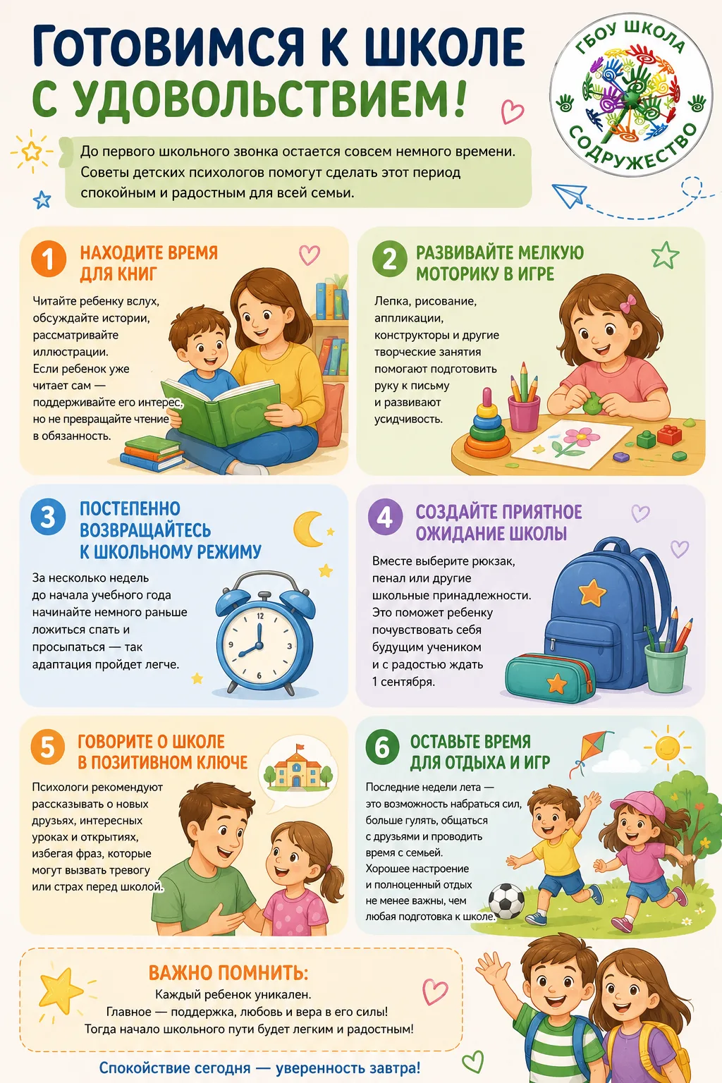 📚 Август уже совсем близко: самое время начать готовиться к школе!

✨ Совсем скоро будущие первокла