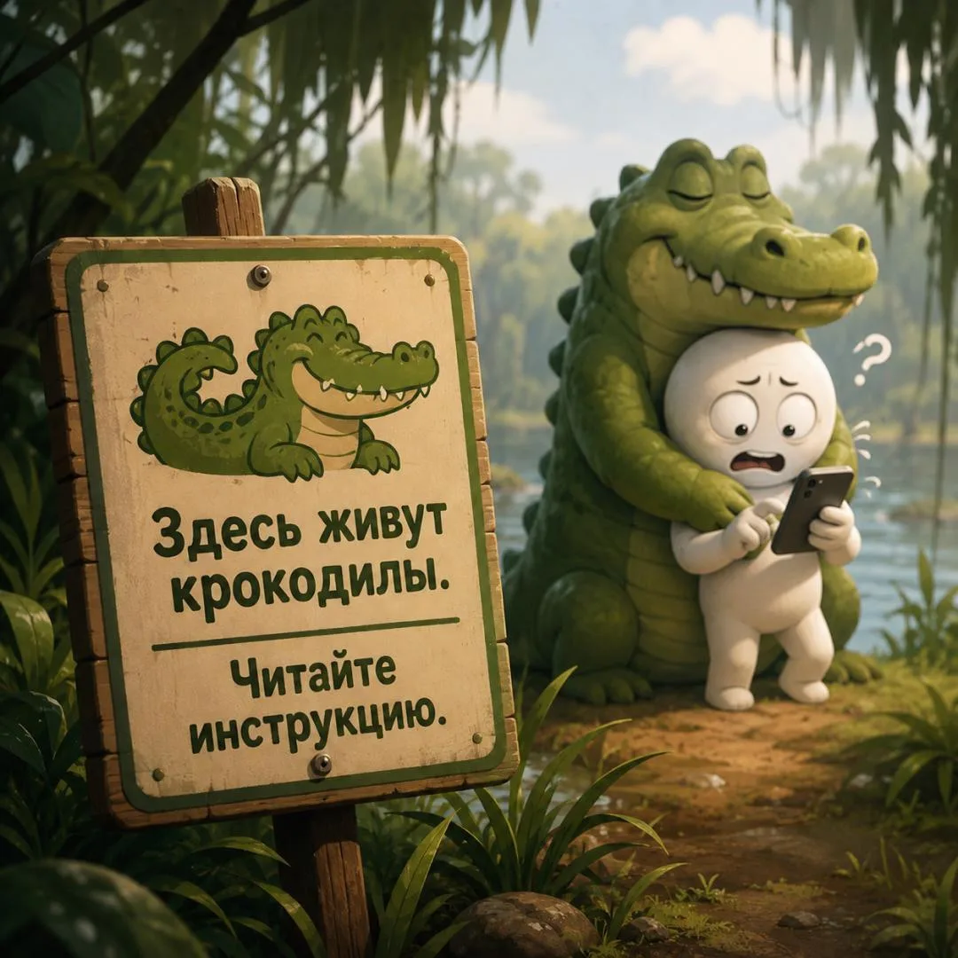 #УзналиСебя

🐊 «Здесь живут крокодилы. Читайте инструкцию»

Кажется, это одна из тех историй, котор