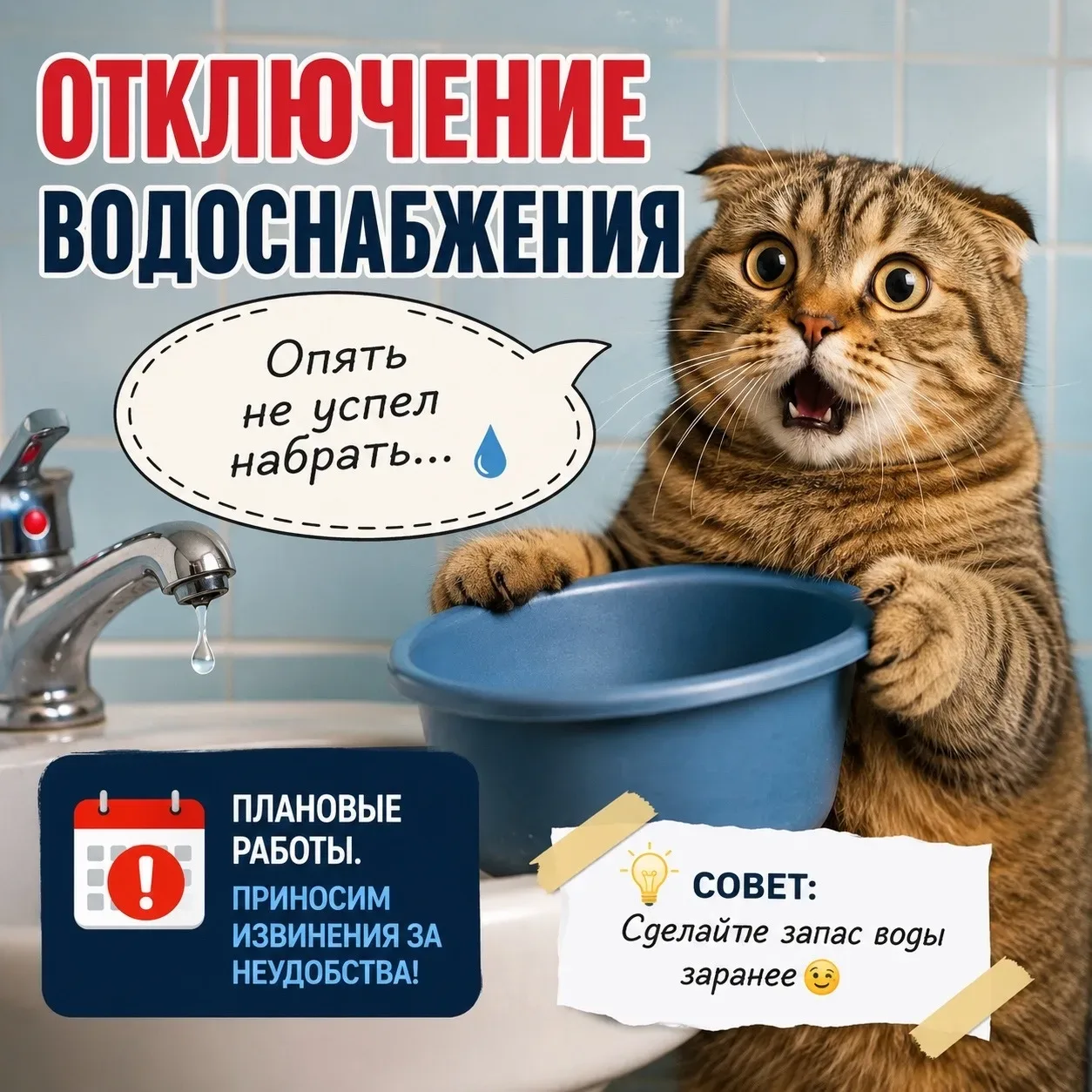🚧 Отключение холодного водоснабжения