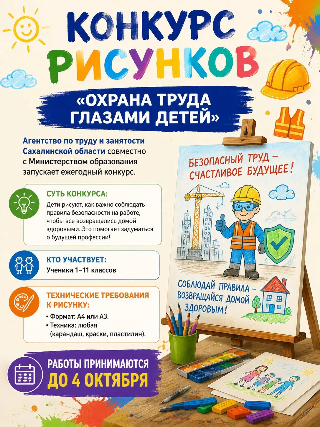 Конкурс рисунков «Охрана труда глазами детей»